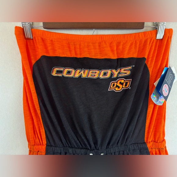 OKLAHOMA STATE‎ University Dress OSU Cowboy NEW Strapless Short Large Swim Cover - Picture 3 of 12